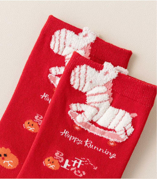 壁虎瑜伽【2511WZ442】马年本命红礼盒包装中筒袜两双装【5天发货】 商品图3