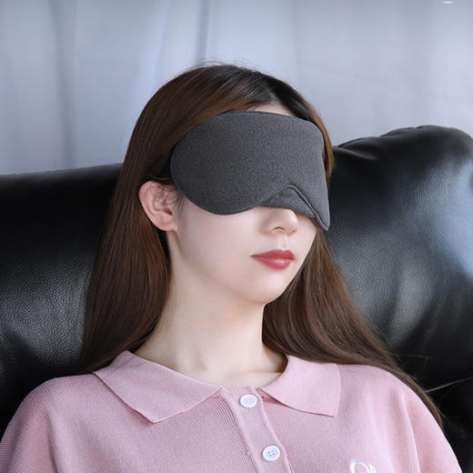 【莫代尔眼罩】旅行莫代尔眼罩遮光护眼贴睡眠办公室午睡德绒便携 商品图2