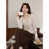 鹿向南「玛莱俏裘」法式木耳边V领内搭长袖T恤女秋冬显瘦花边上衣 商品缩略图4