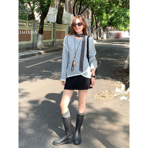 <曾小咸推荐> 现货秒杀！微信超特价！灰色不规则毛衣 日常189.99 立减100 秒杀89.99！ 商品图1