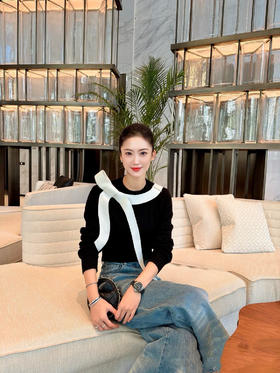 香奈儿 25秋冬新款套头蝴蝶结针织毛衣（TM）