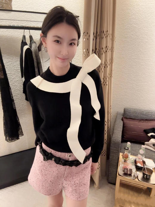 香奈儿 25秋冬新款套头蝴蝶结针织毛衣（TM） 商品图1