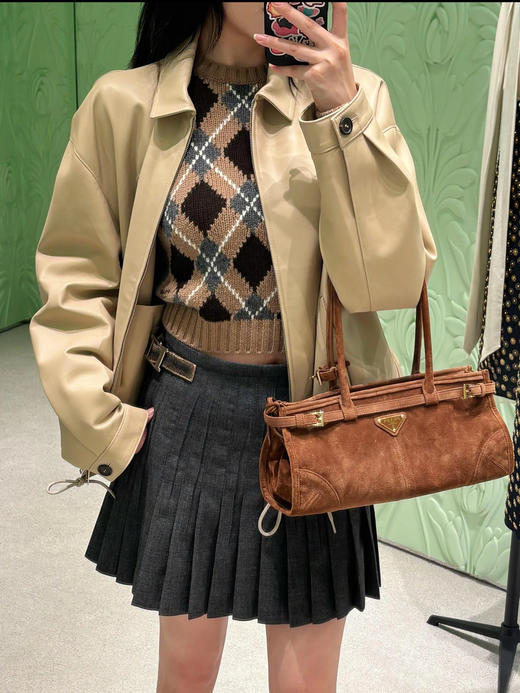 普拉达 25年最新款 短款百褶裙 (KX*MM) 商品图2