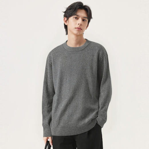 gxg.jeans男装 多色坑条肌理基础打底圆领毛衣针织衫 25年冬热卖 商品图3