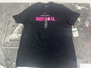 瑕疵NIKE/耐克 男士夏季棉质字母印花透气休闲百搭圆领短袖T恤