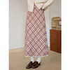 鹿向南「白桃慕斯」杏色针织毛衣女秋冬高腰格纹粉色半身裙套装 商品缩略图2