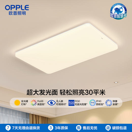 OPPLE欧普照明凝月吸顶灯简约风无框客厅灯客卧套餐 商品图0