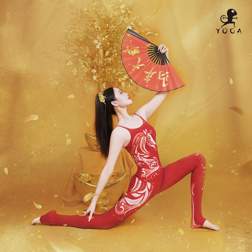 【现货秒发】鳗光锦面料壁虎瑜伽【赤金骥】限量款印花瑜伽裤 （标准码） 商品图3