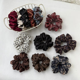 复古格纹色组高弹力不伤发精致发圈-纪念日百货门店同款167796901