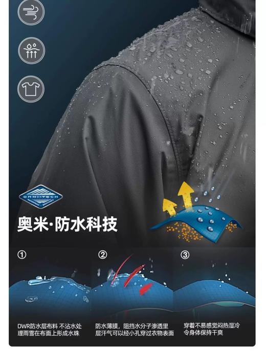 【云粉节】【秋冬款7折】6楼哥伦比亚秋冬户外男子穿行系列防水冲锋衣徒步外套WE3802 商品图5