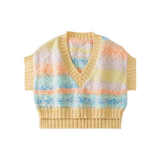 苏苏姐家渐彩大V背心手工diy棒针自制粗毛线团编织上衣材料包 商品图4