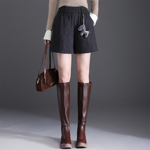 羊毛裤小马挂件短裤，厚款松紧高腰羊毛靴裤A字裤MYX-ZL-7111-Y 商品图0