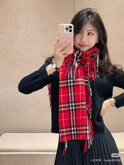 BBR新款蜈蚣巾流苏羊绒羊毛围巾  男女同款 商品图7