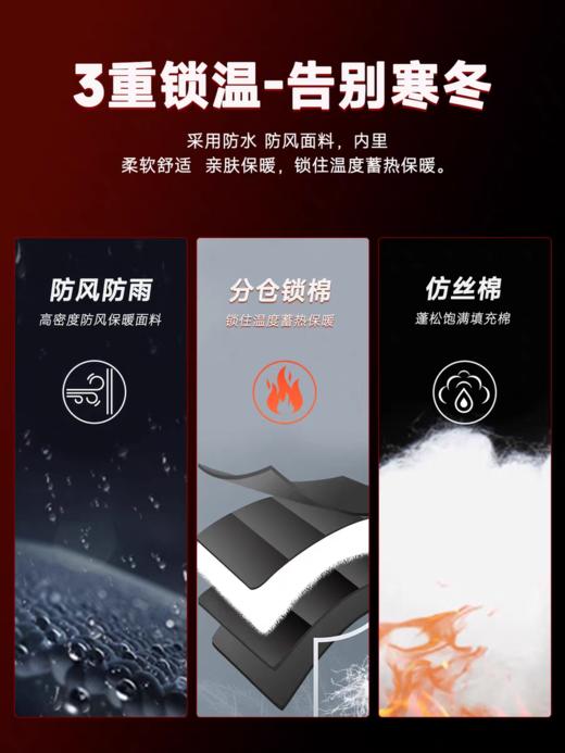 【官旗同款在售199元】啄木鸟TUCANO 石墨烯驼绒服 男士2025冬季新款加绒加厚棉衣防寒棉服外套8979 商品图2