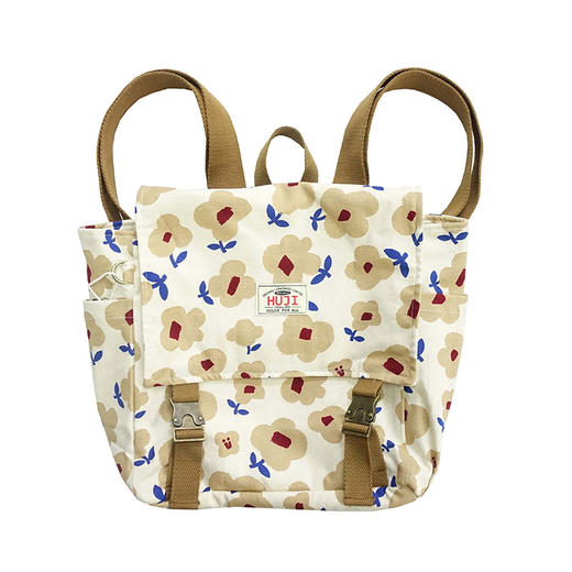 HUJI祤集Carton小盒子双肩包插画花花 商品图3