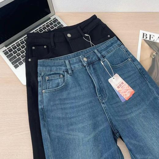 D111132秋冬2025新款裤子高腰修身显瘦加绒喇叭裤 商品图11