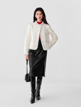 【演员宣璐】kora*同款小香风菱格棉服短外套