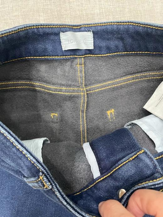 D111128女装2025秋冬加绒微弹直筒长裤牛仔裤 商品图12