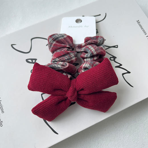 格子甜心充棉结子发圈气质丸子头发饰-纪念日百货门店同款167044013 商品图3