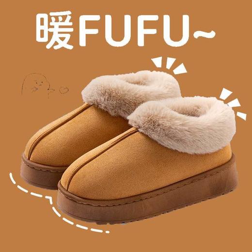 【御寒保暖❗️包跟棉鞋】双重御寒蓬松柔软，鞋面厚毛绒，亲肤细腻有质感，双倍锁温,硬核防寒，2026新款保暖室内家居防滑保暖毛绒情侣棉鞋女QQ 商品图7
