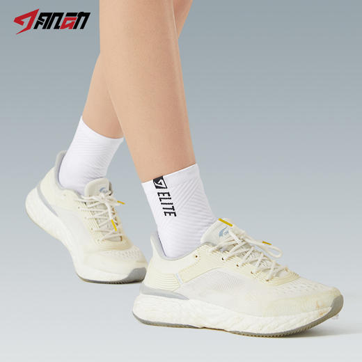 509肌动劲跑竞速袜中筒马拉松跑步袜男女路跑压缩袜薄毛巾底运动袜子 商品图6