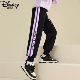 迪士尼女童加绒裤子一体绒外穿运动裤儿童裤子秋冬女孩厚网红冬装