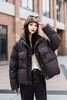 绒子含量90%【羽绒服】蓬松有型！！韩版宽松廓形显瘦灯芯绒拼接高领保暖羽绒服-喜出 商品缩略图1
