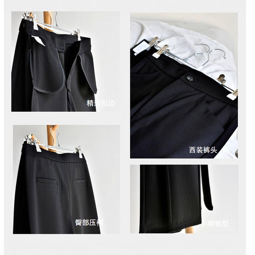 【加绒烟管裤】秋冬新款锦棉直筒小黑裤烟管休闲裤 商品图7