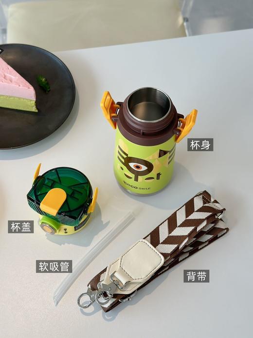 【多妈团购 COCOSMILE·可可猫机器人保温杯】316不锈钢内胆 潮酷外形，萌娃必备，可手提可斜挎，500ml大容量，安全锁扣，安全无味食品级液态胶吸嘴，既能保暖，也能保冷-旺毅 商品图8