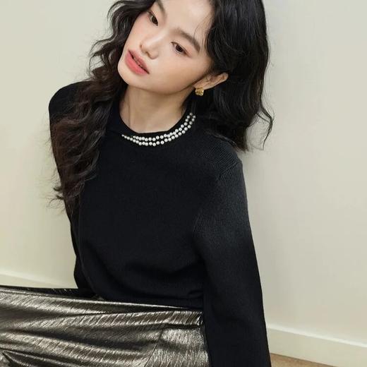 珍珠流星毛衫｜随性又温柔，法式轻奢氛围感拉满【3-5天发货】 商品图1