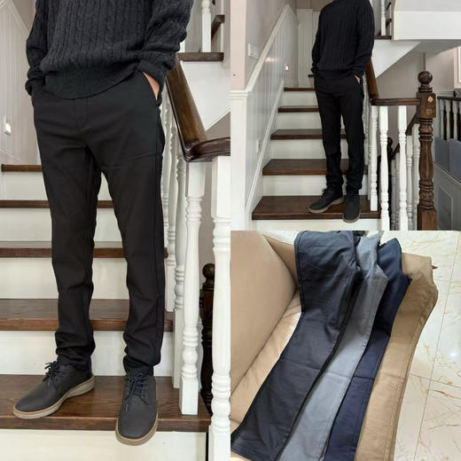 1111-3 ZZ秋冬磨毛棉质 男士商务休闲长裤 老朱176/146穿32十分理想 商品图0