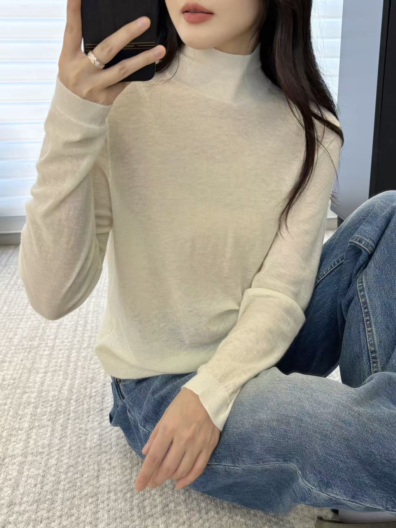 YS2031-半高领精纺羊绒打底衫【Hera&Song】