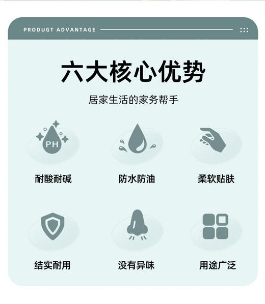 丁腈洗碗手套家务清洁厨房耐用食品级一次性丁晴家用防水女干活 商品图3