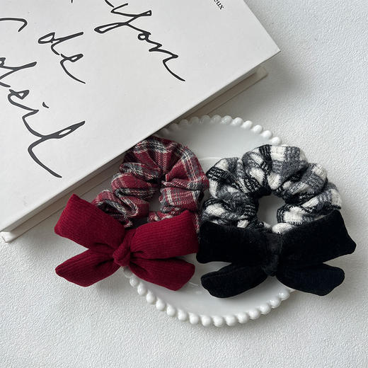 格子甜心充棉结子发圈气质丸子头发饰-纪念日百货门店同款167044013 商品图2
