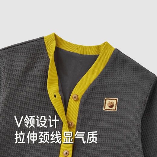 英氏儿童V领外套秋装新款婴儿宝宝外穿衣服休闲开衫男童洋气上衣 商品图2