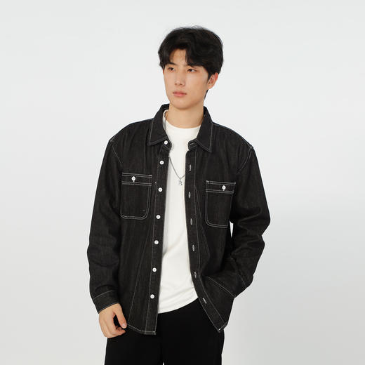 经典工装口袋分割牛仔外套-纪念日百货门店同款166296294 商品图1