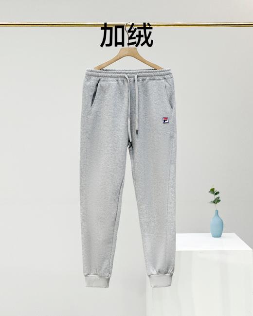 FILA斐乐2025年加绒加厚冬新款银狐绒运动休闲卫裤束脚运动裤休闲裤 商品图1