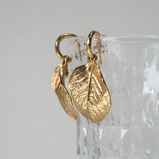 北京仓｜Goossens Paris-BO PIN CREOLES FEUILLES BALADE-金色树叶 耳钉 ［法国设计师］ 商品图3