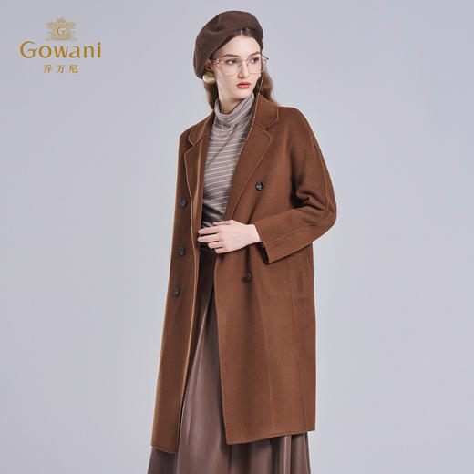 【羊绒】乔万尼双面羊绒大衣女新款美丽诺羊毛呢子外套女EF4A222 商品图1