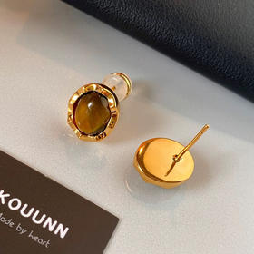 焦糖美拉德虎眼石复古气质高级耳饰-纪念日百货门店同款166545932