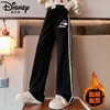 迪士尼女童阔腿裤冬季加绒加厚2025新款儿童长裤秋冬女大童直筒裤 商品缩略图0