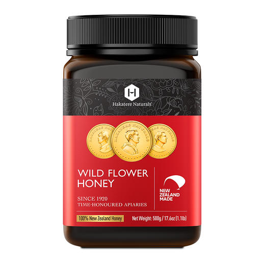 荷塔威新西兰原装进口野地花蜂蜜500g成熟百花蜜 商品图0
