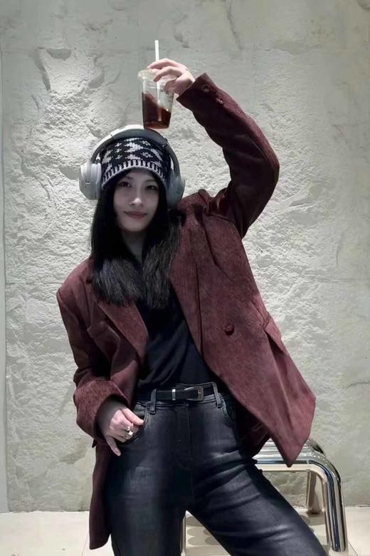 Kai & Kiera 加棉加厚韩系简约风气质通勤西装外套 21320 商品图4