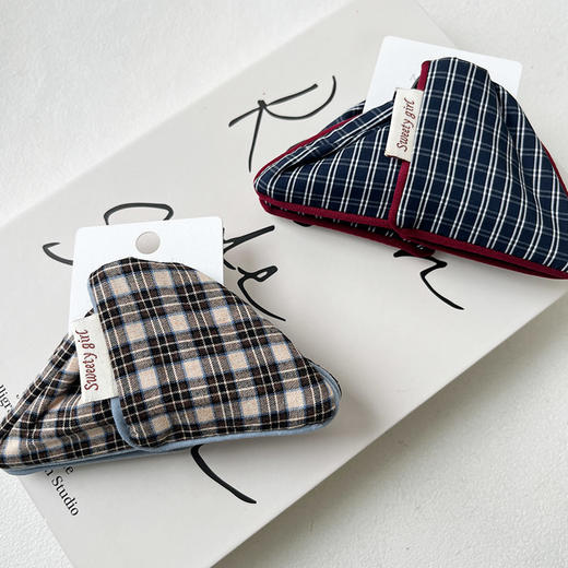 复古网红撞色气质学院风格子三角抓-纪念日百货门店同款167446143 商品图4