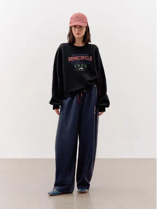 半圆/D56181084/美式复古潮流解构卫衣 商品图2