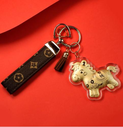 马上有钱钥匙扣  赠送马年明信片《马上豹富》一张 商品图1