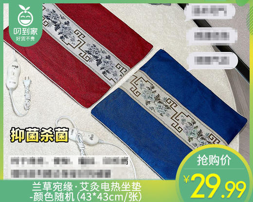兰草宛缘·艾灸电热坐垫-颜色随机（43*43cm/张） 商品图0