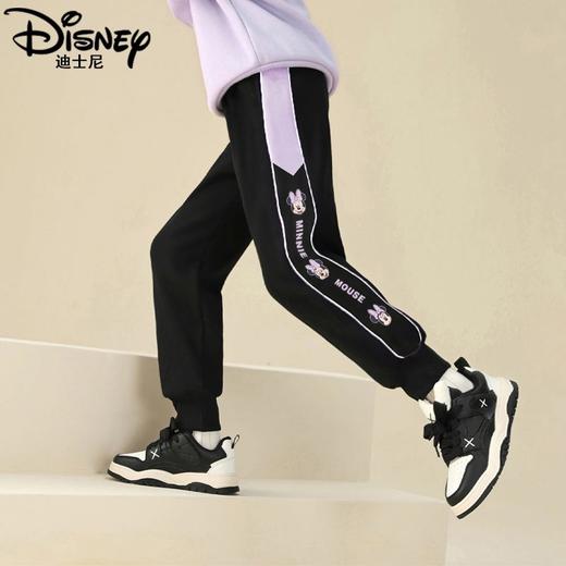 迪士尼女大童运动裤加绒加厚2024新款冬季女童一体绒裤子保暖卫裤 商品图1