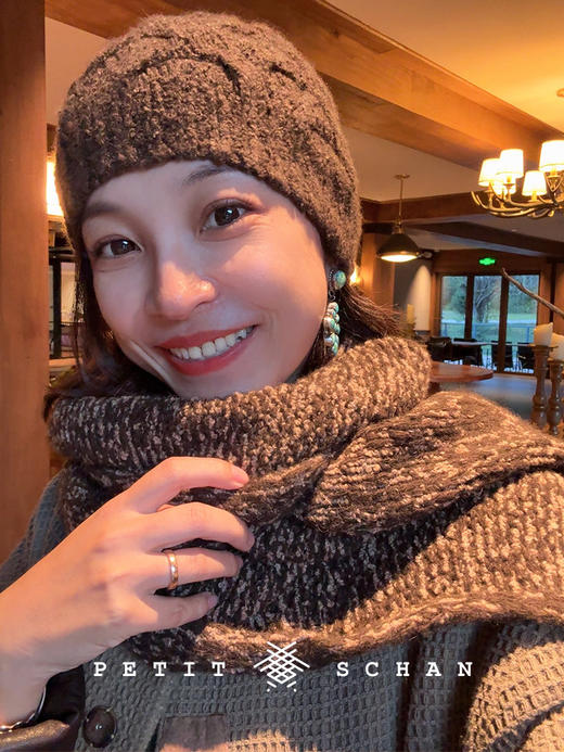 PETIT SCHAN小闪 ACC#043 Open Sesame 芝麻开门 牦牛绒骆驼绒混纺手纺纱手工编织大披肩围巾 商品图5