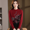 QQ5631针织衫梅花提花毛衣女秋冬季2025年新款慵懒风内搭厚上衣打底衫 商品缩略图1